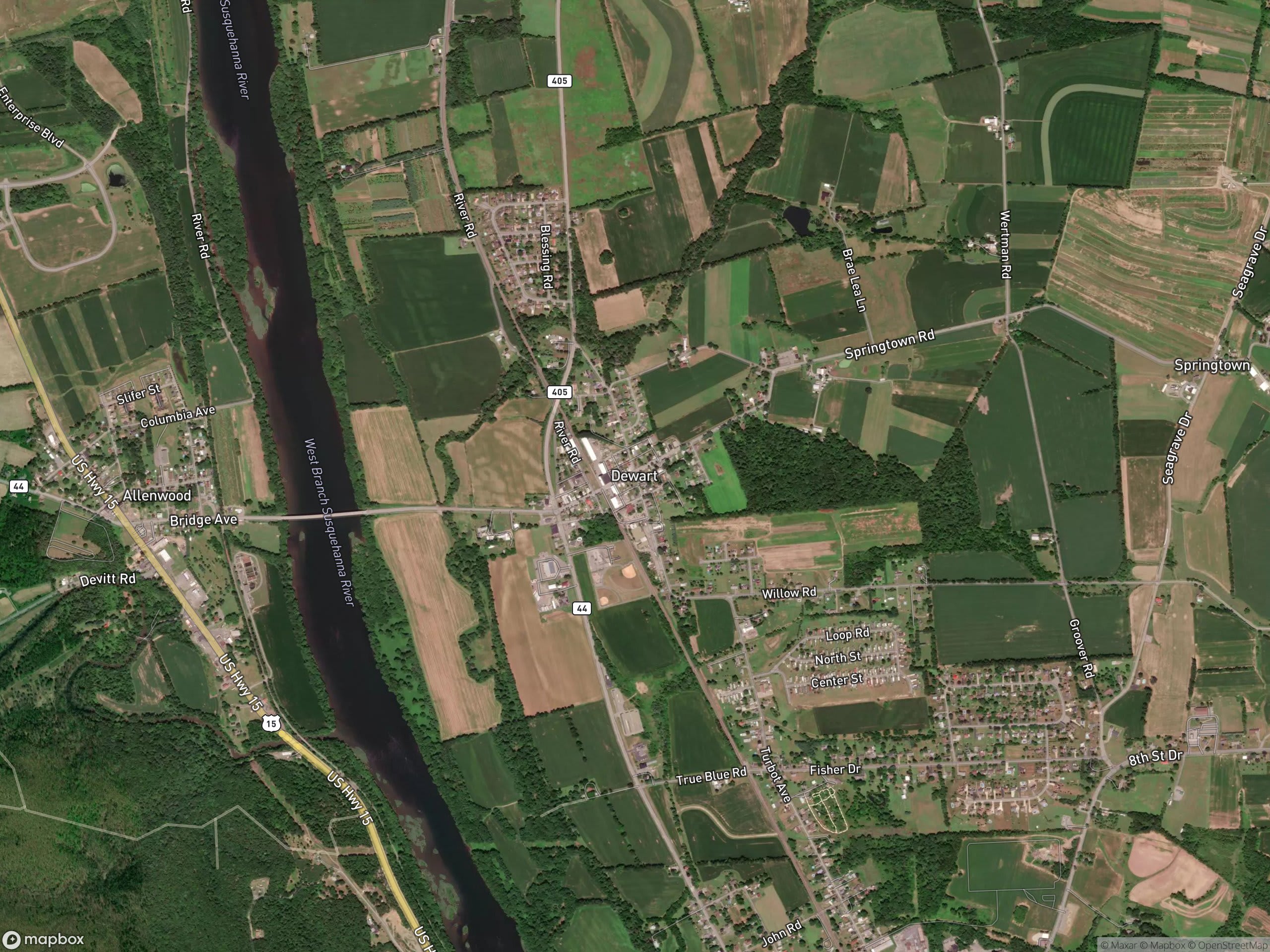 Map of Dewart