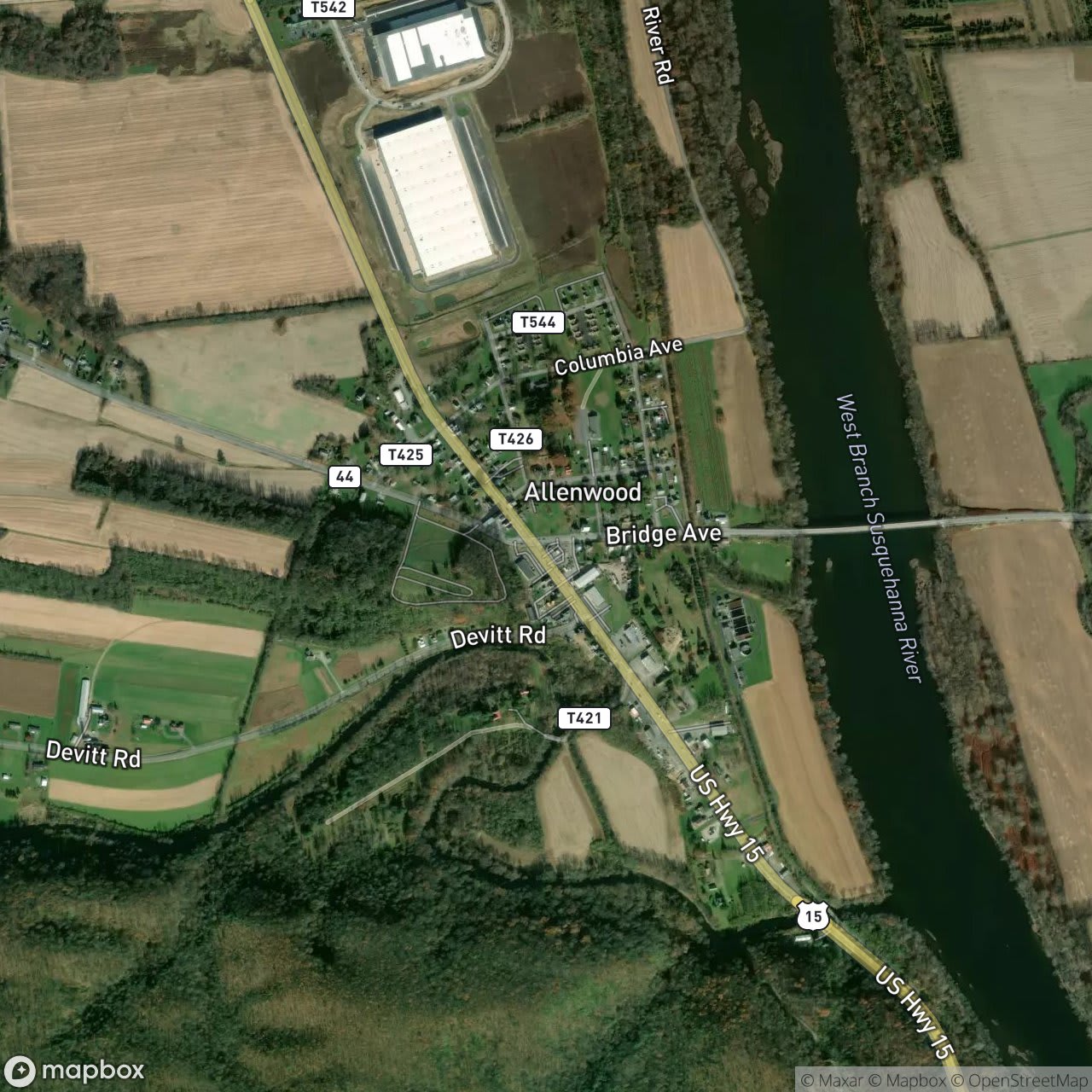 Map of Allenwood