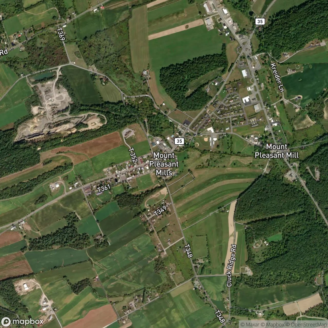 Map of Mount Pleasant Mills