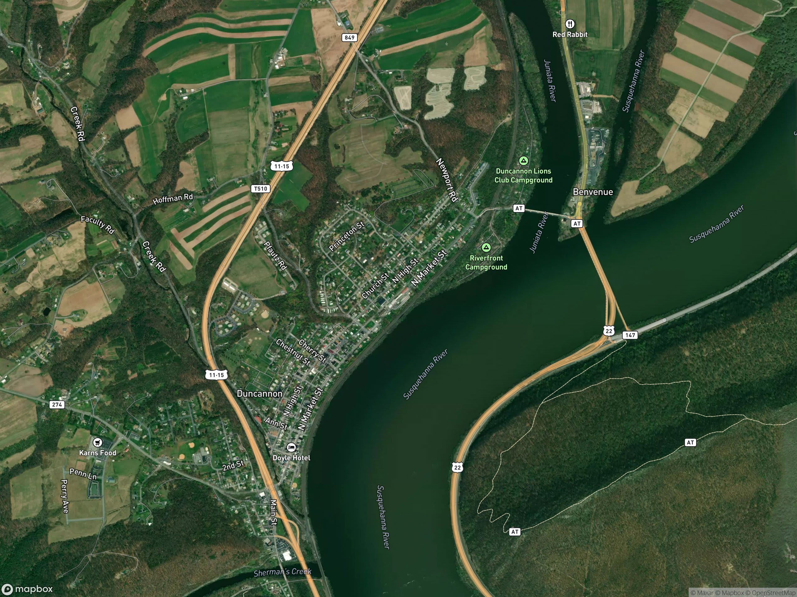 Map of Duncannon