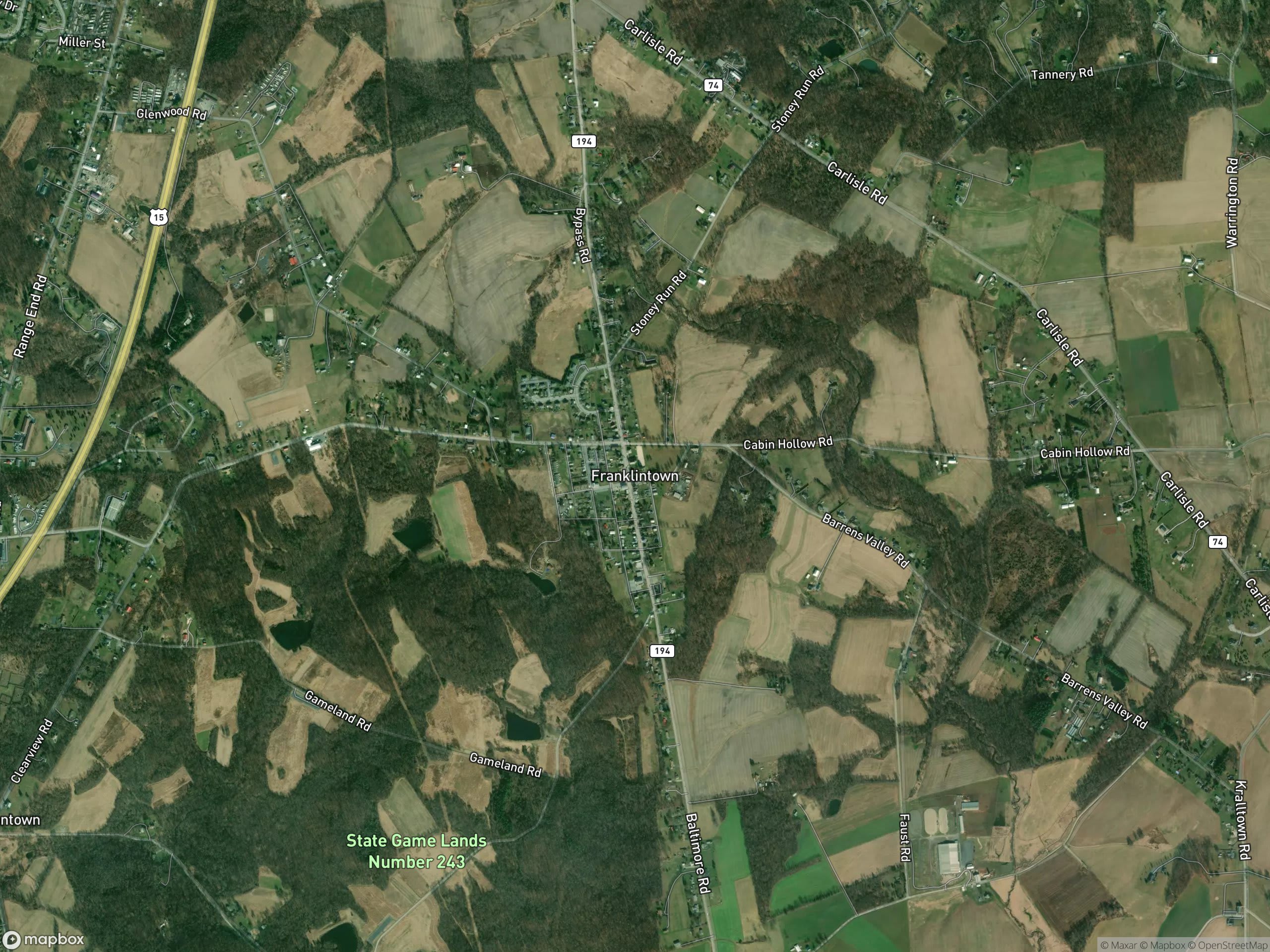 Map of Franklintown