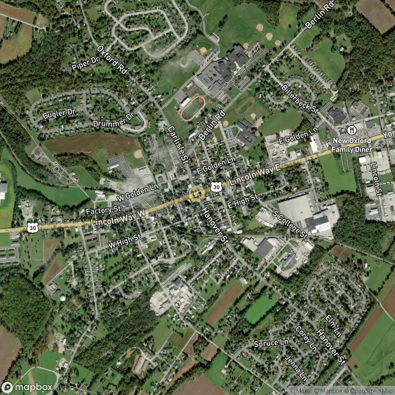 Map of New Oxford