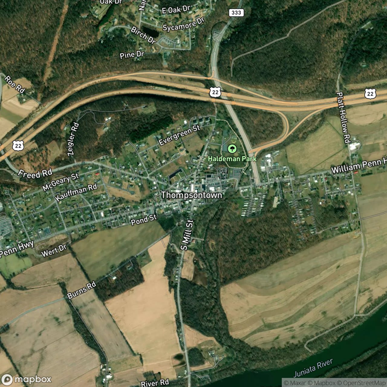 Map of Thompsontown