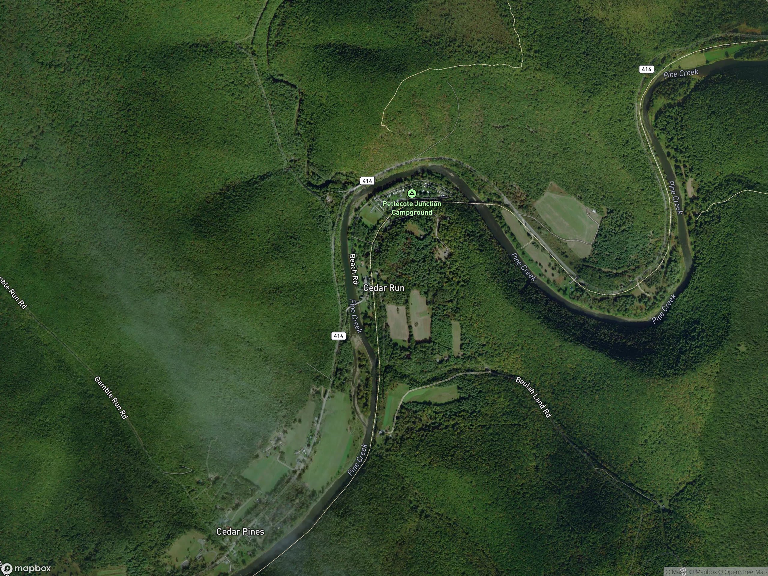 Map of Cedar Run