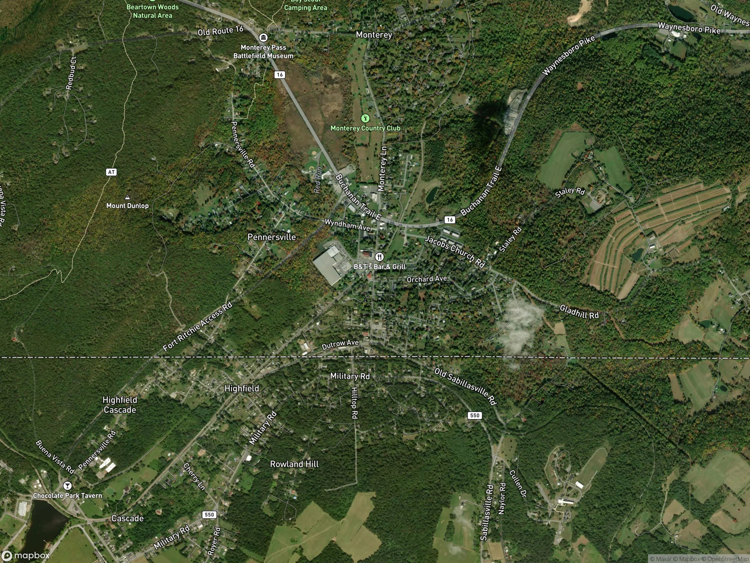 Map of Blue Ridge Summit
