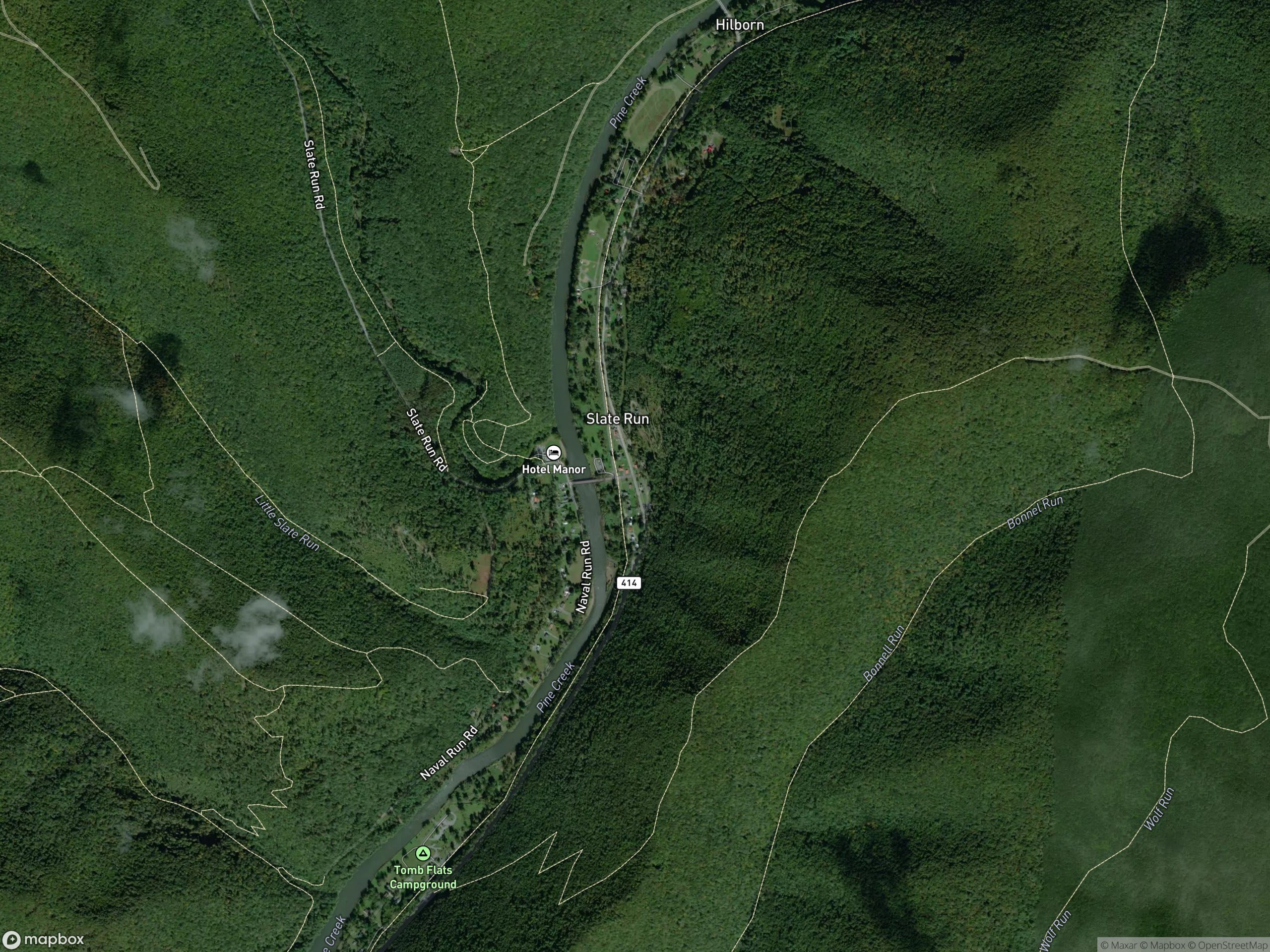 Map of Slate Run