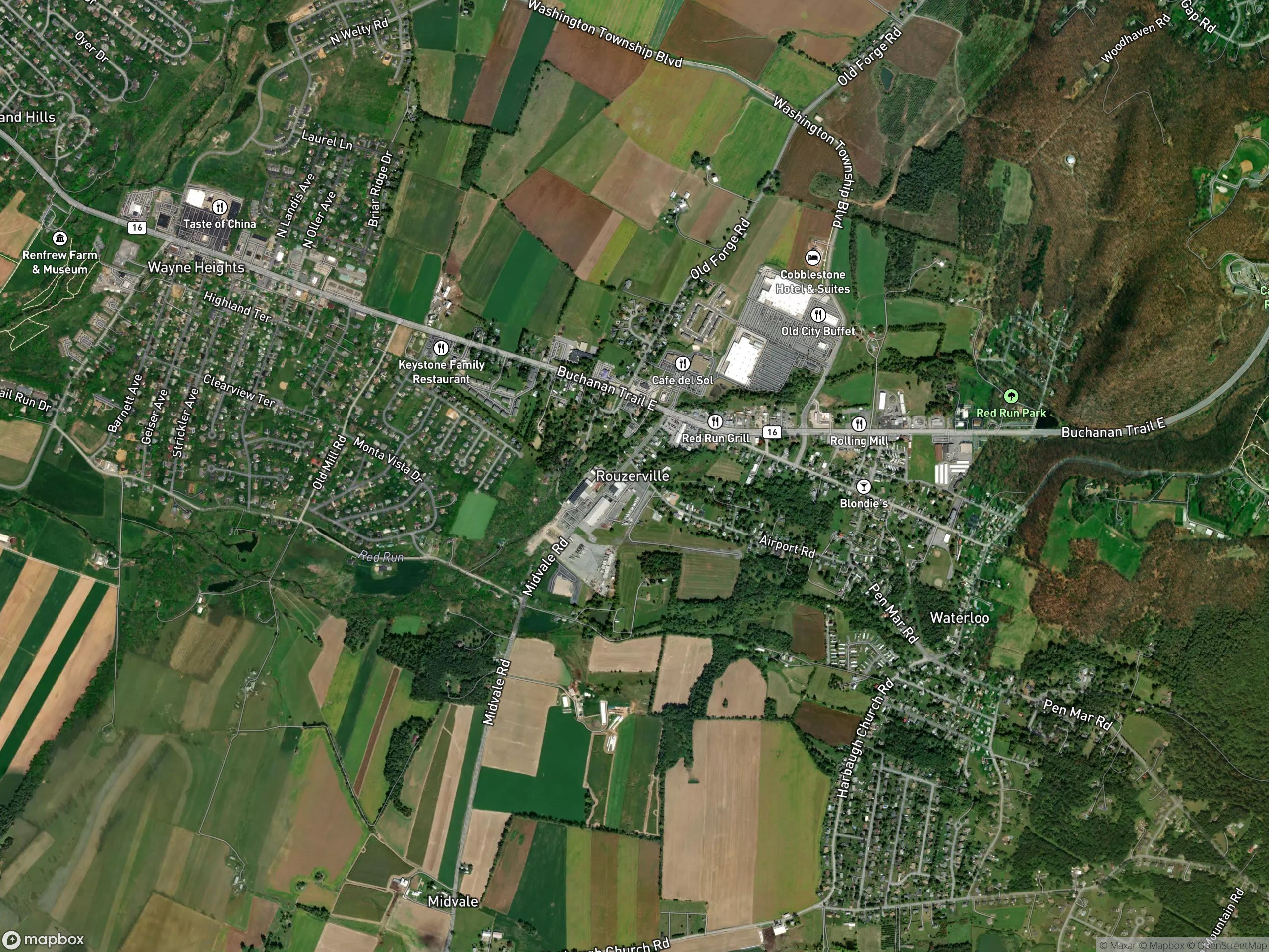 Map of Rouzerville