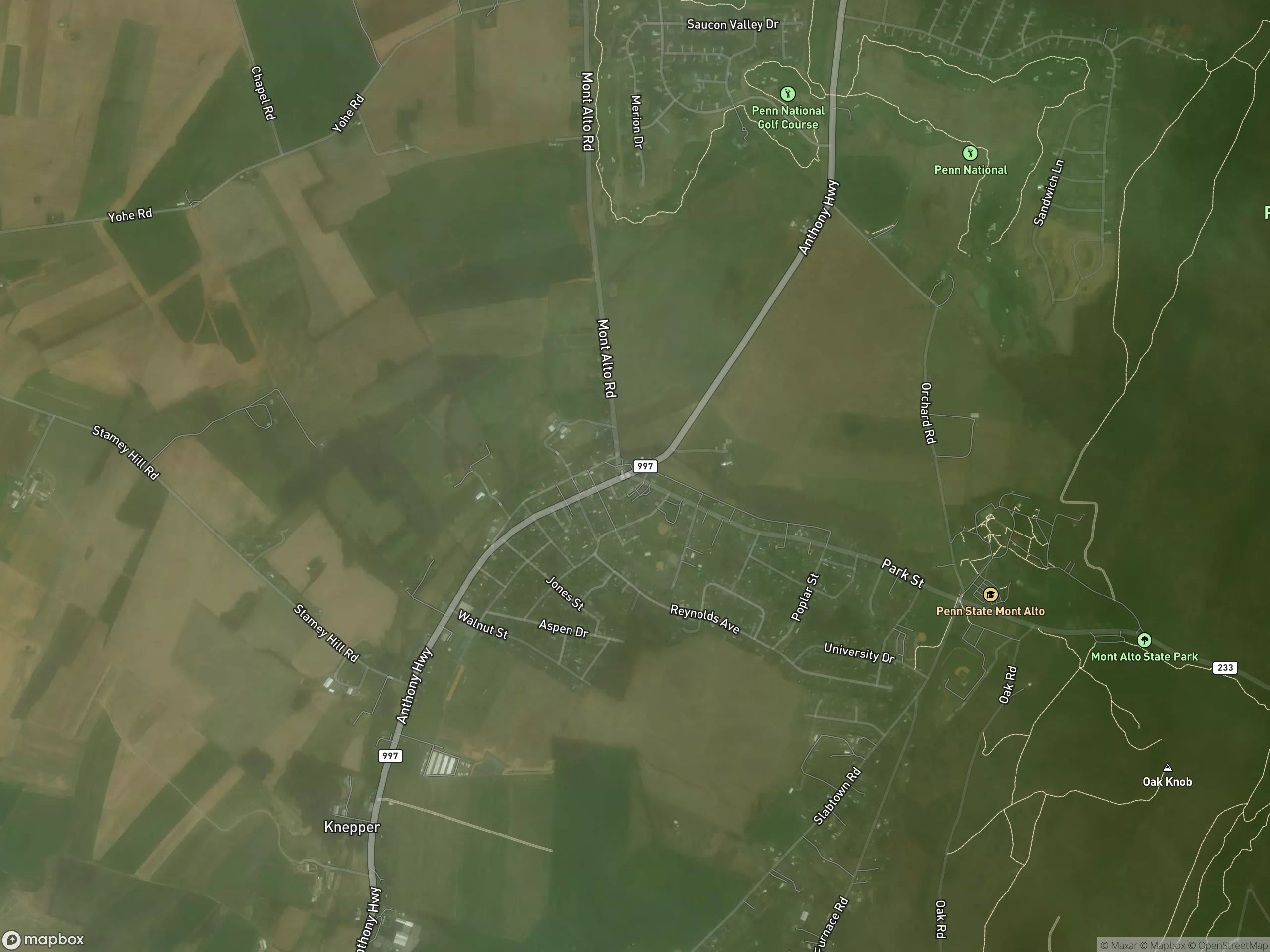 Map of Mont Alto