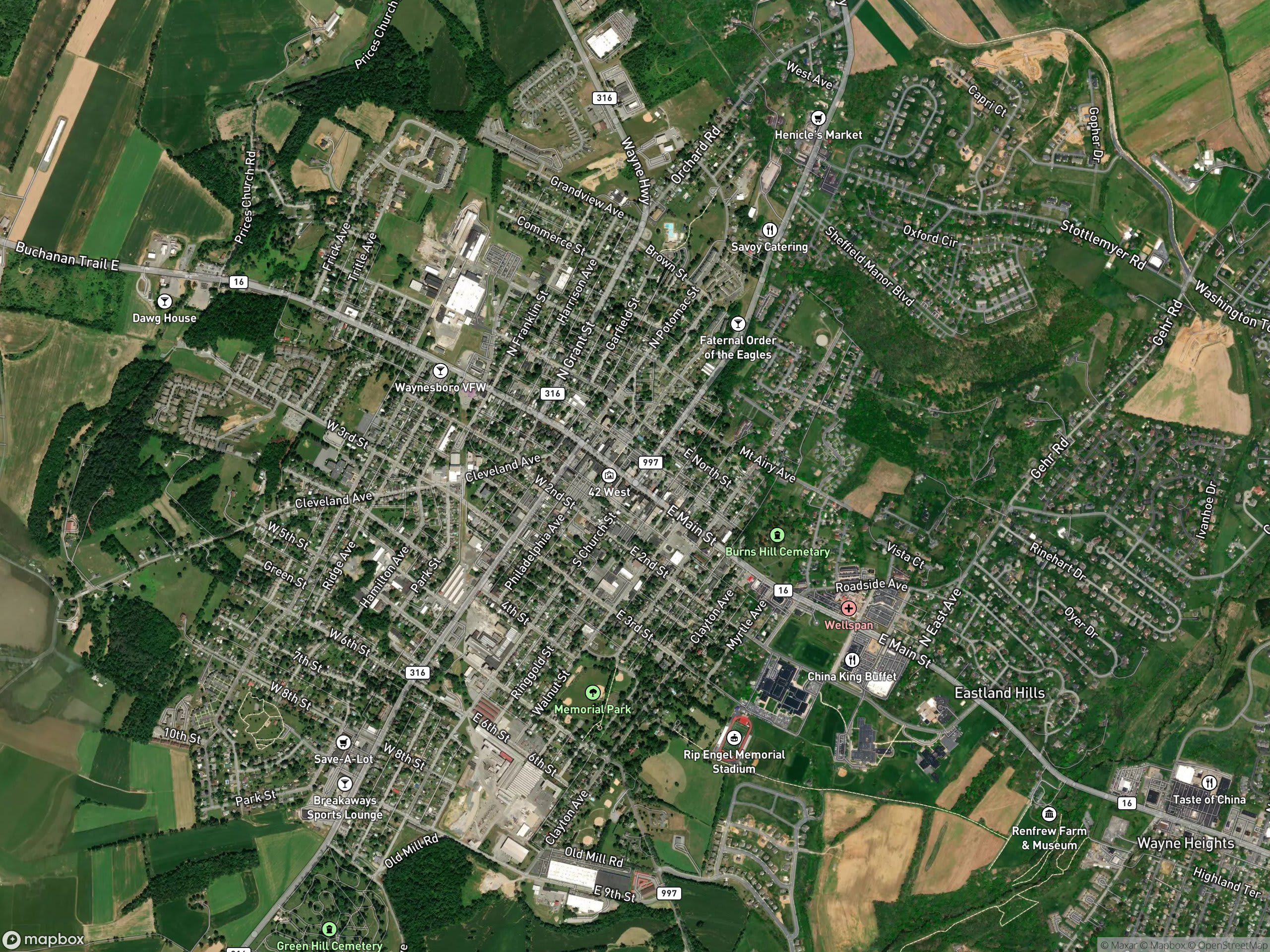 Map of Waynesboro