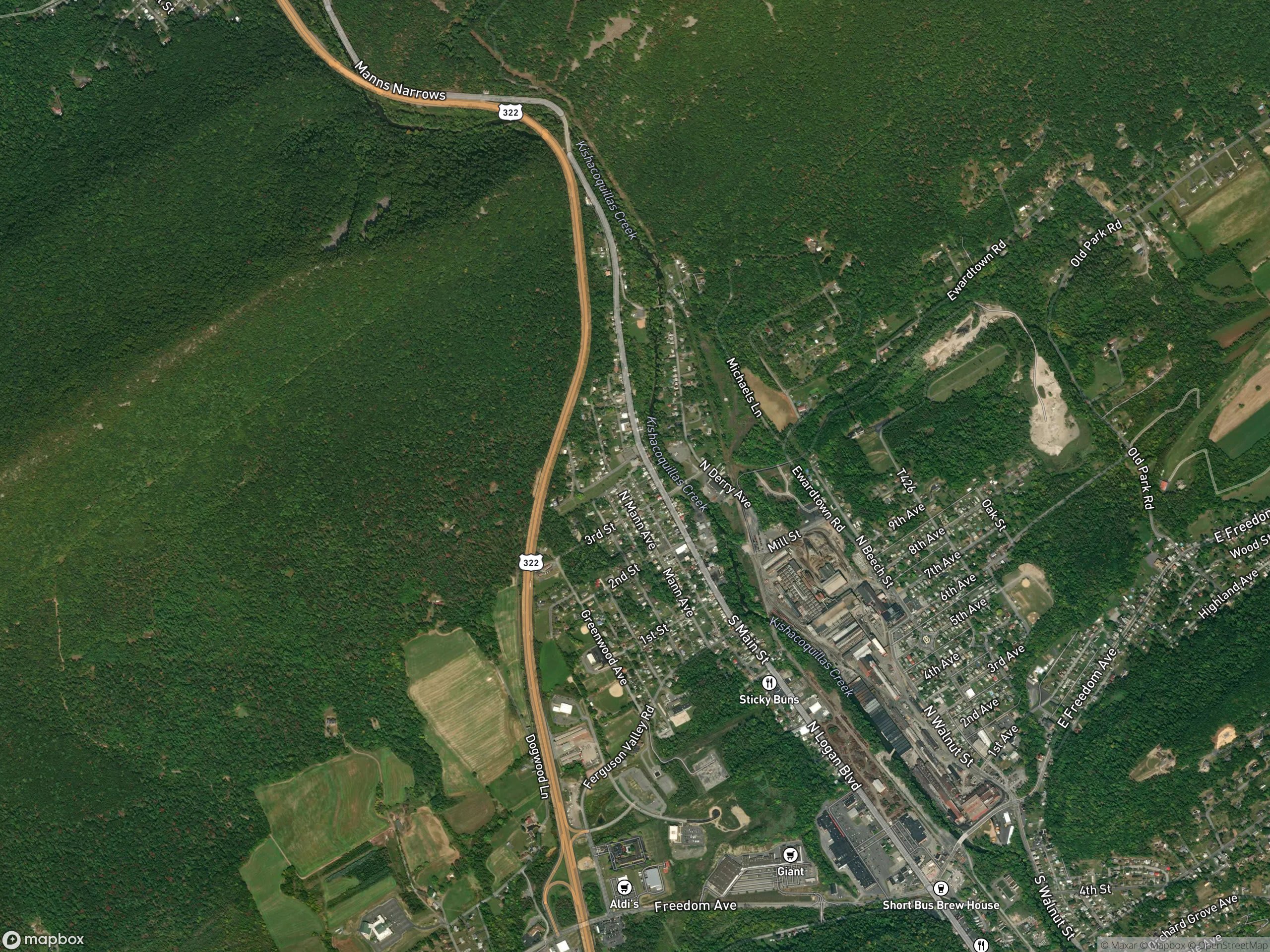 Map of Yeagertown