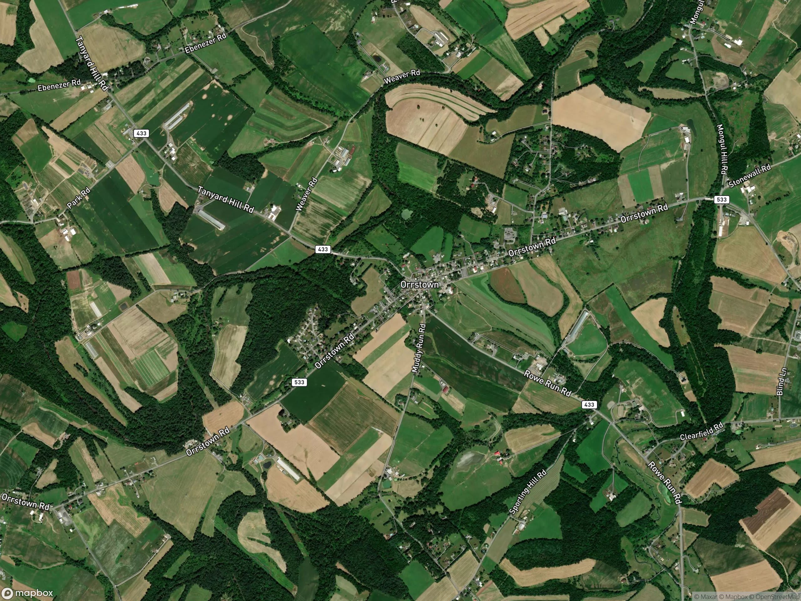 Map of Orrstown