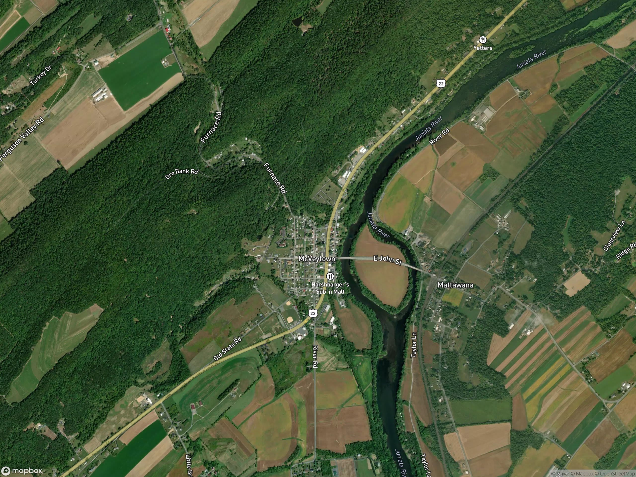 Map of McVeytown