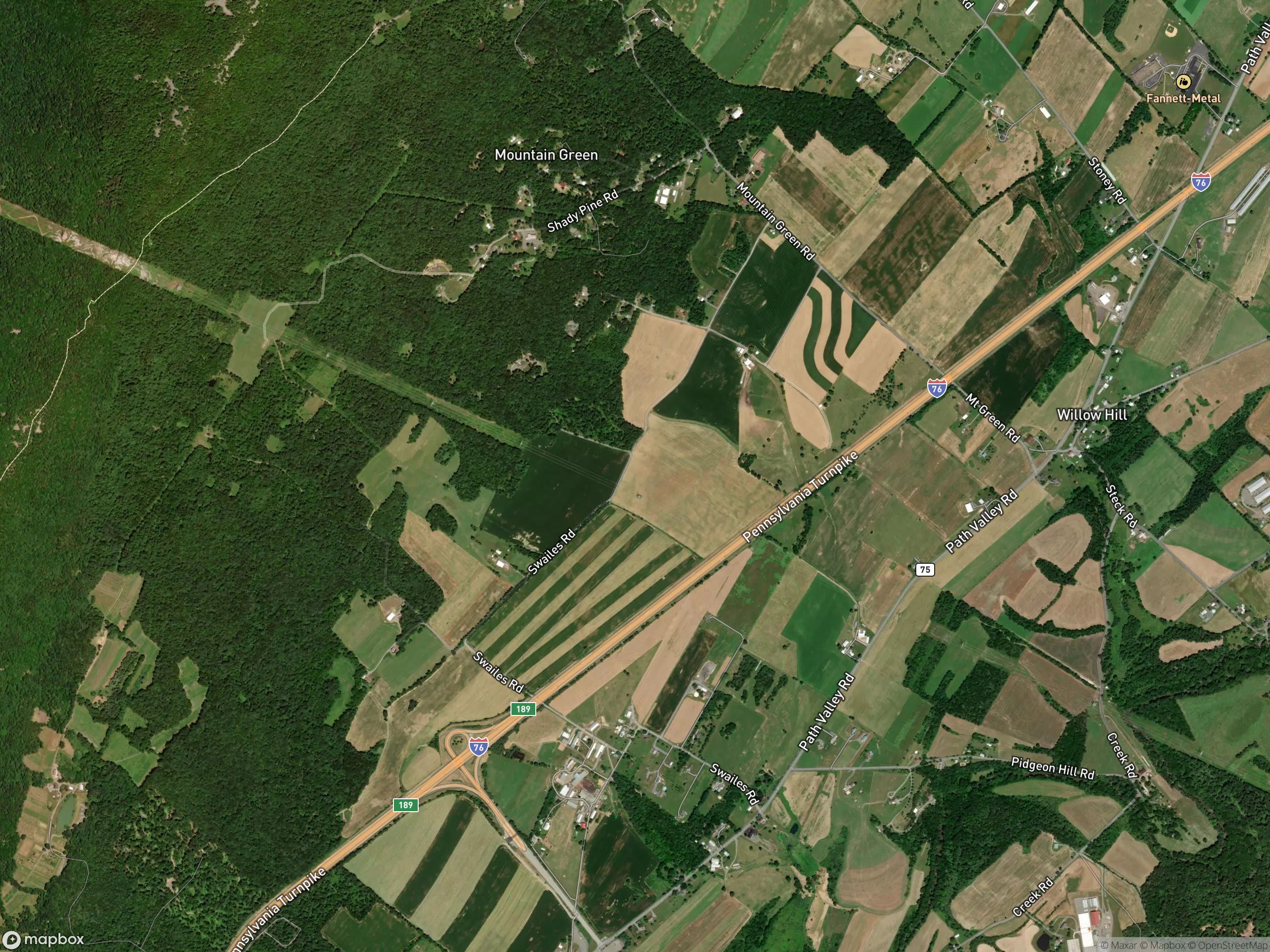 Map of Willow Hill