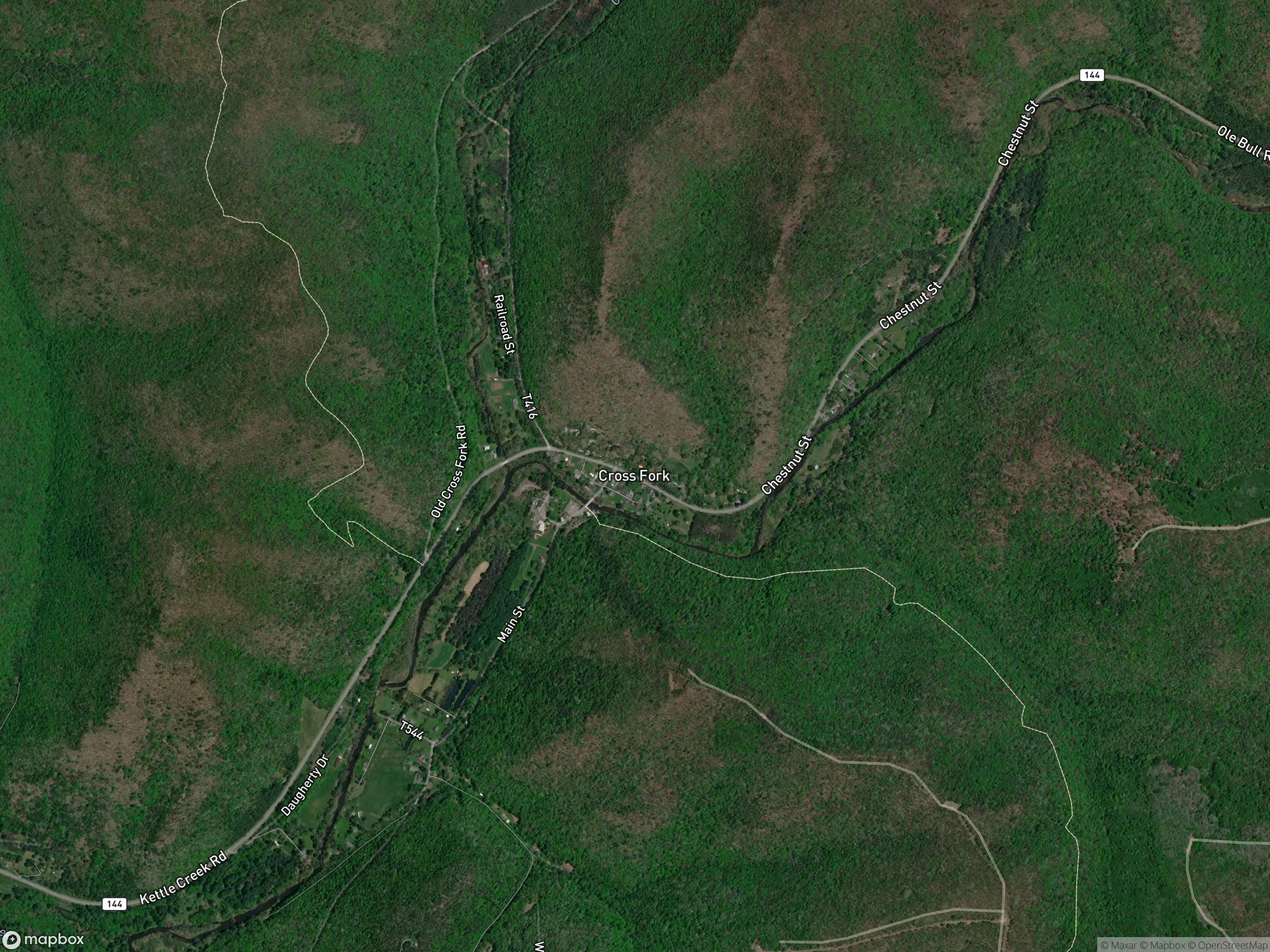 Map of Cross Fork