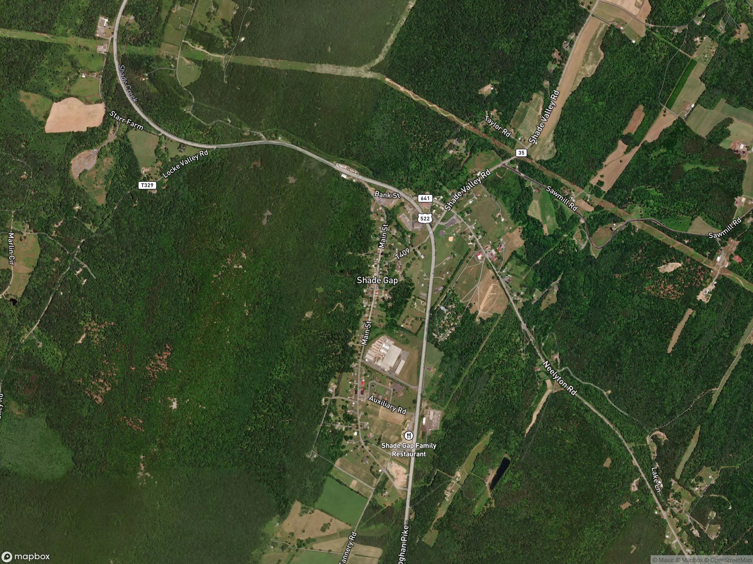 Map of Shade Gap