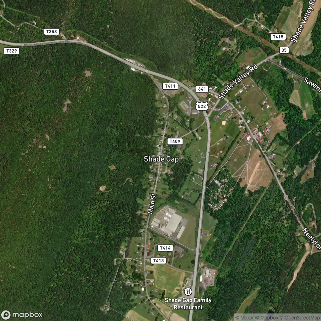 Map of Shade Gap