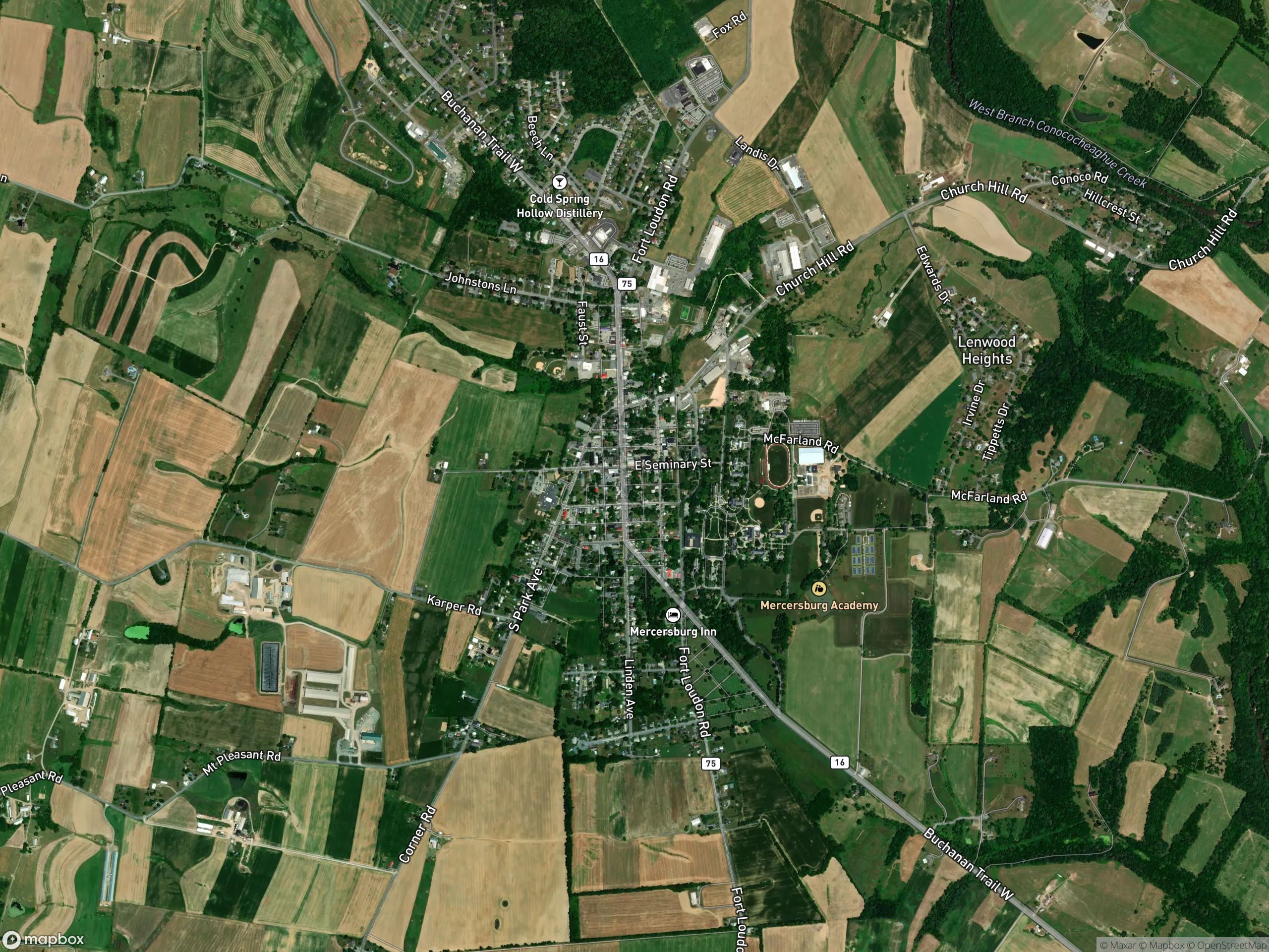 Map of Mercersburg
