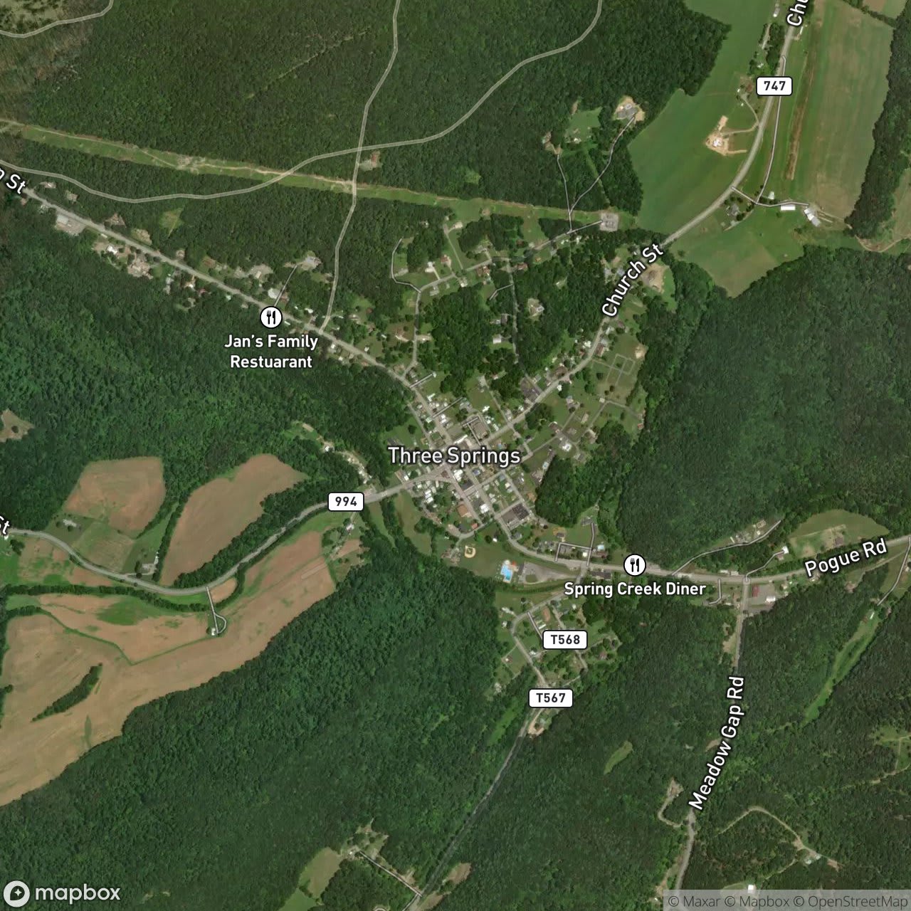 Map of Three Springs