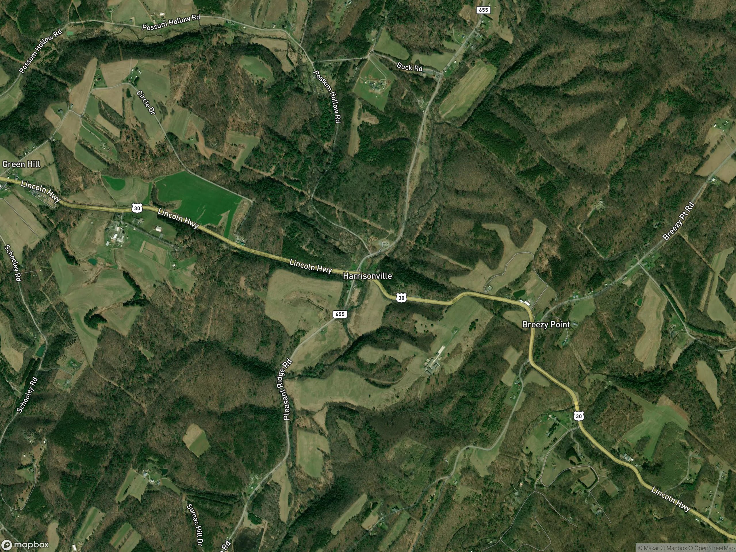 Map of Harrisonville