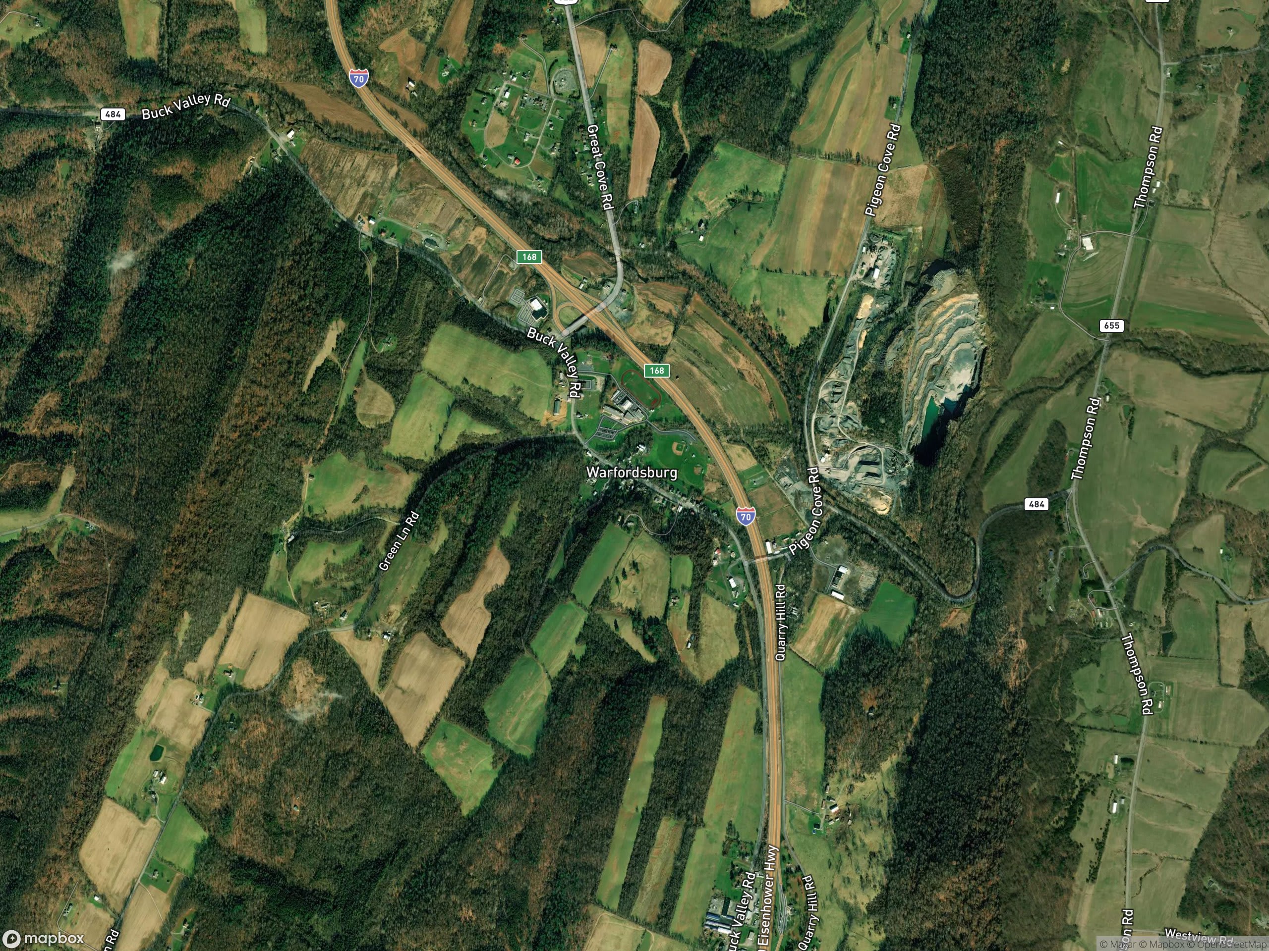 Map of Warfordsburg