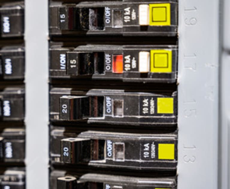 Overloaded circuit breaker box