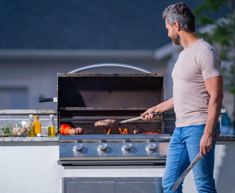 Outdoor kitchen powered by electrician near me
