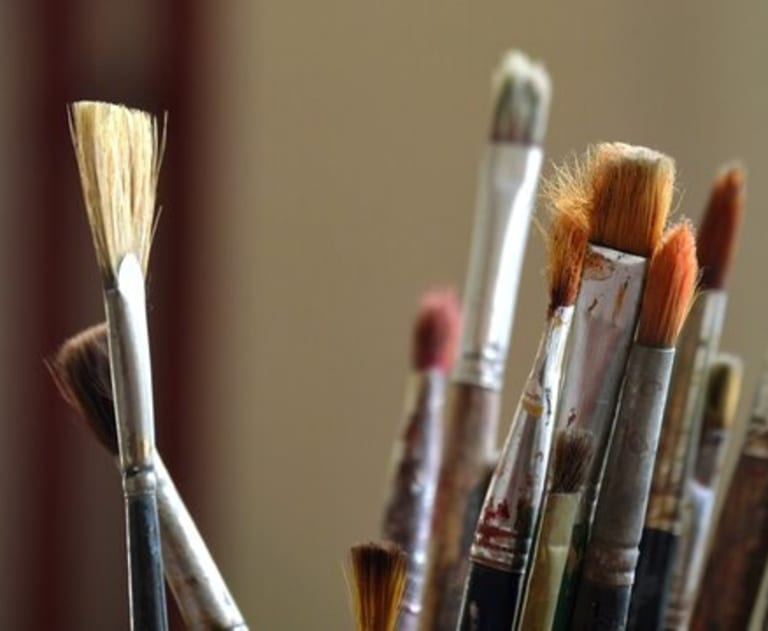Paint brushes for small backyard studio powered by electrician near me