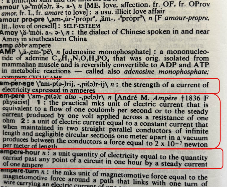 Amperage definition
