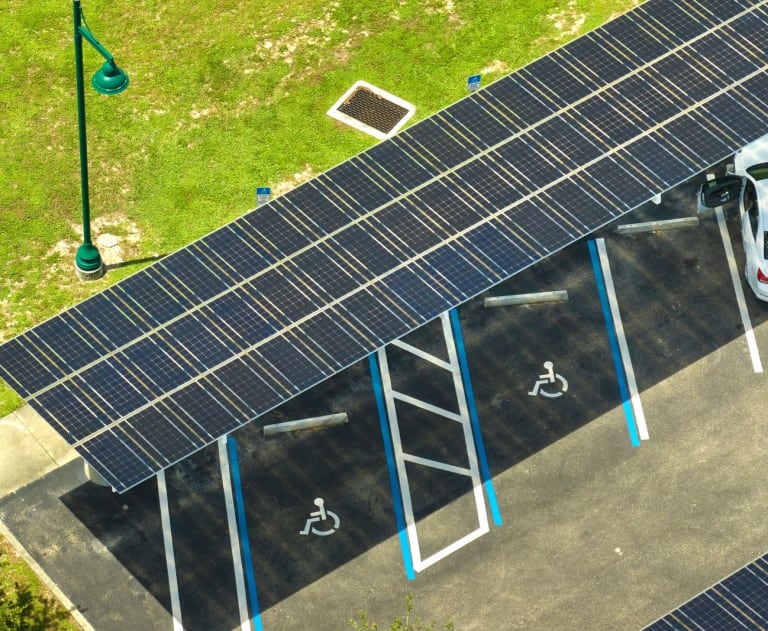 solar parking designed by an electrician near me