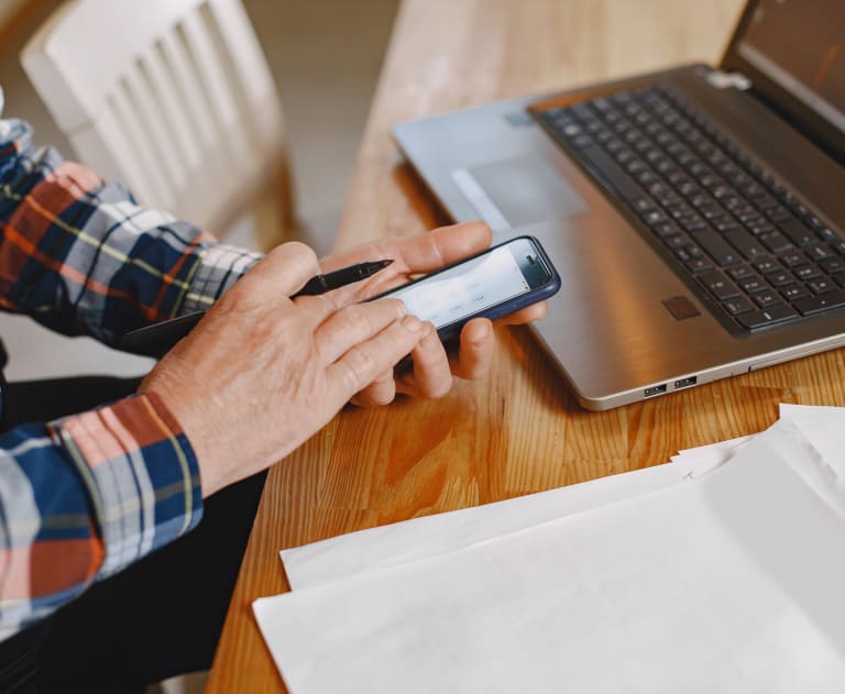 Person searching for the best electrician near me