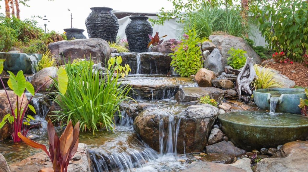 Fountain and pond installed by electrician near me
