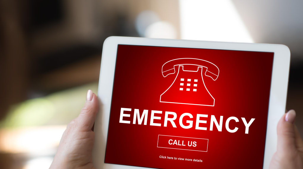 emergency screen on an iPad