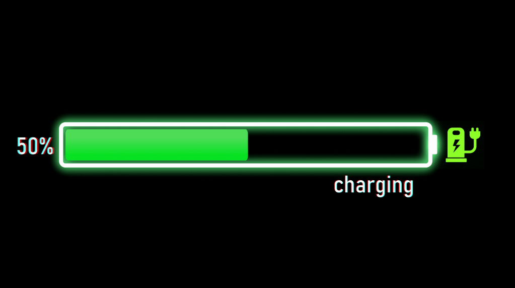 EV charging screen