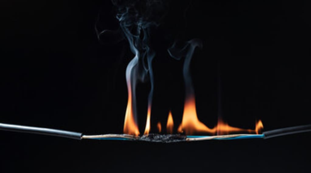 Electrical wire burning