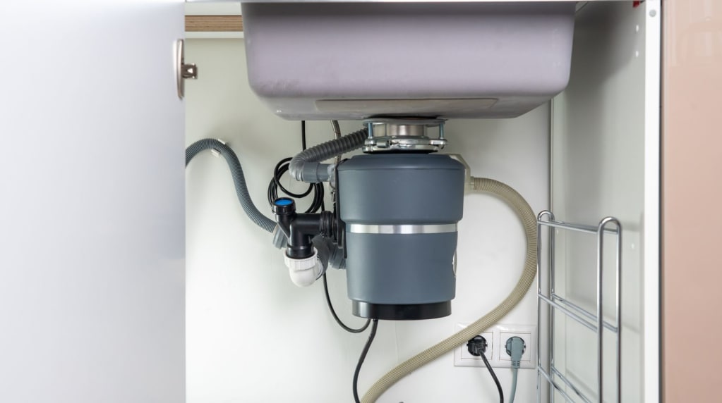 Garbage disposal in a sink