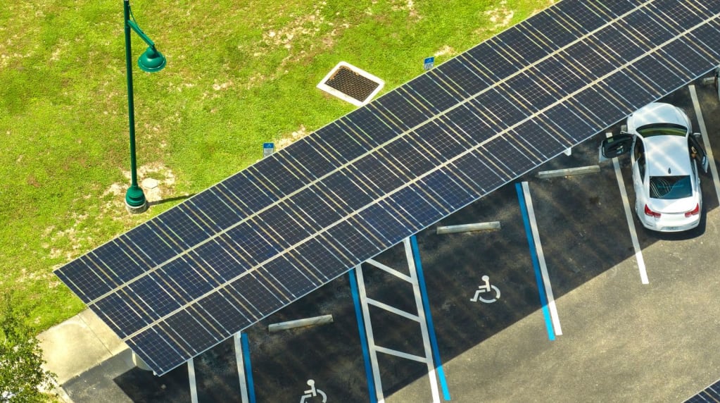 solar parking designed by an electrician near me