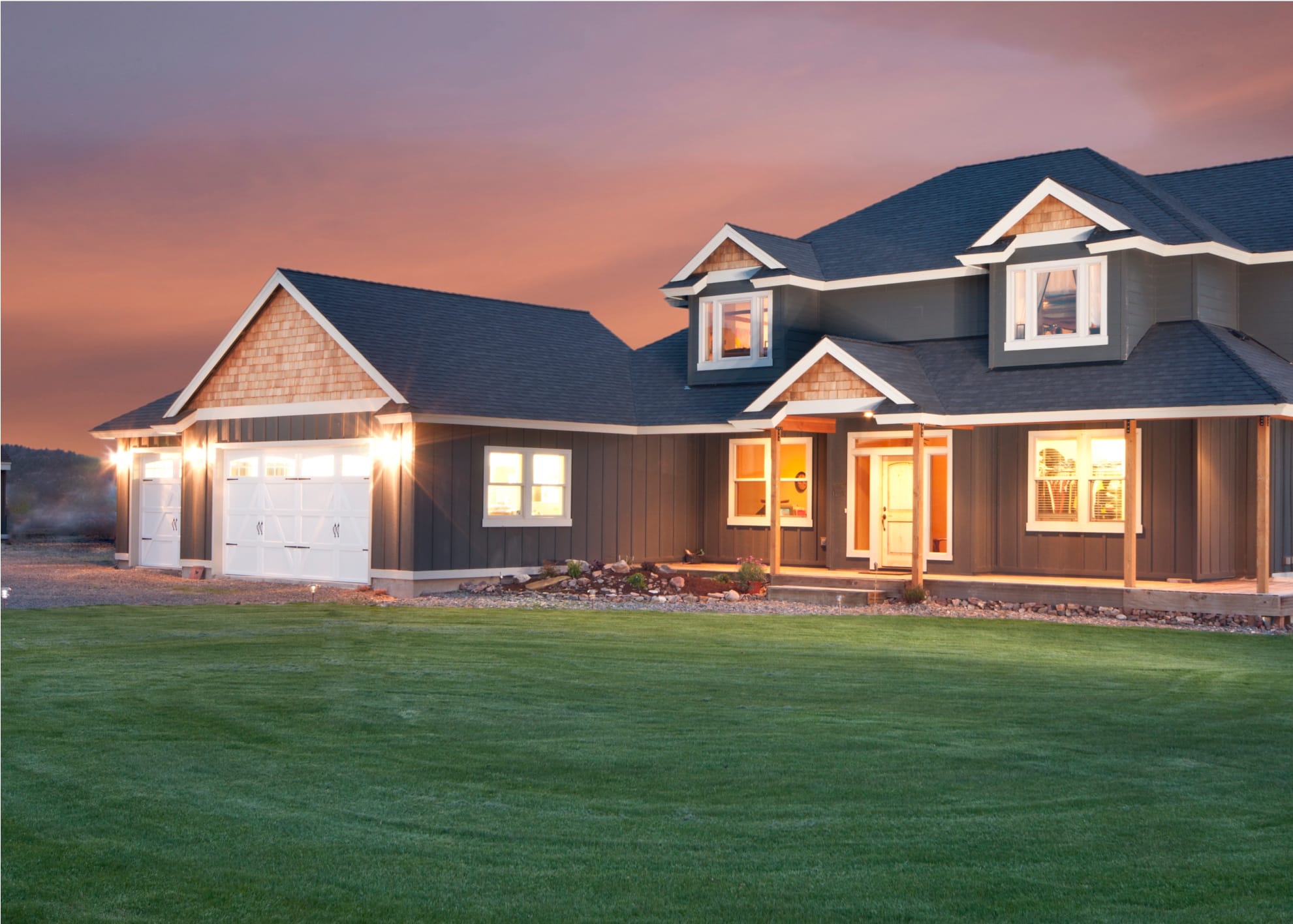 House against a sunset