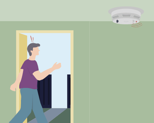 Man hears carbon monoxide detector going off
