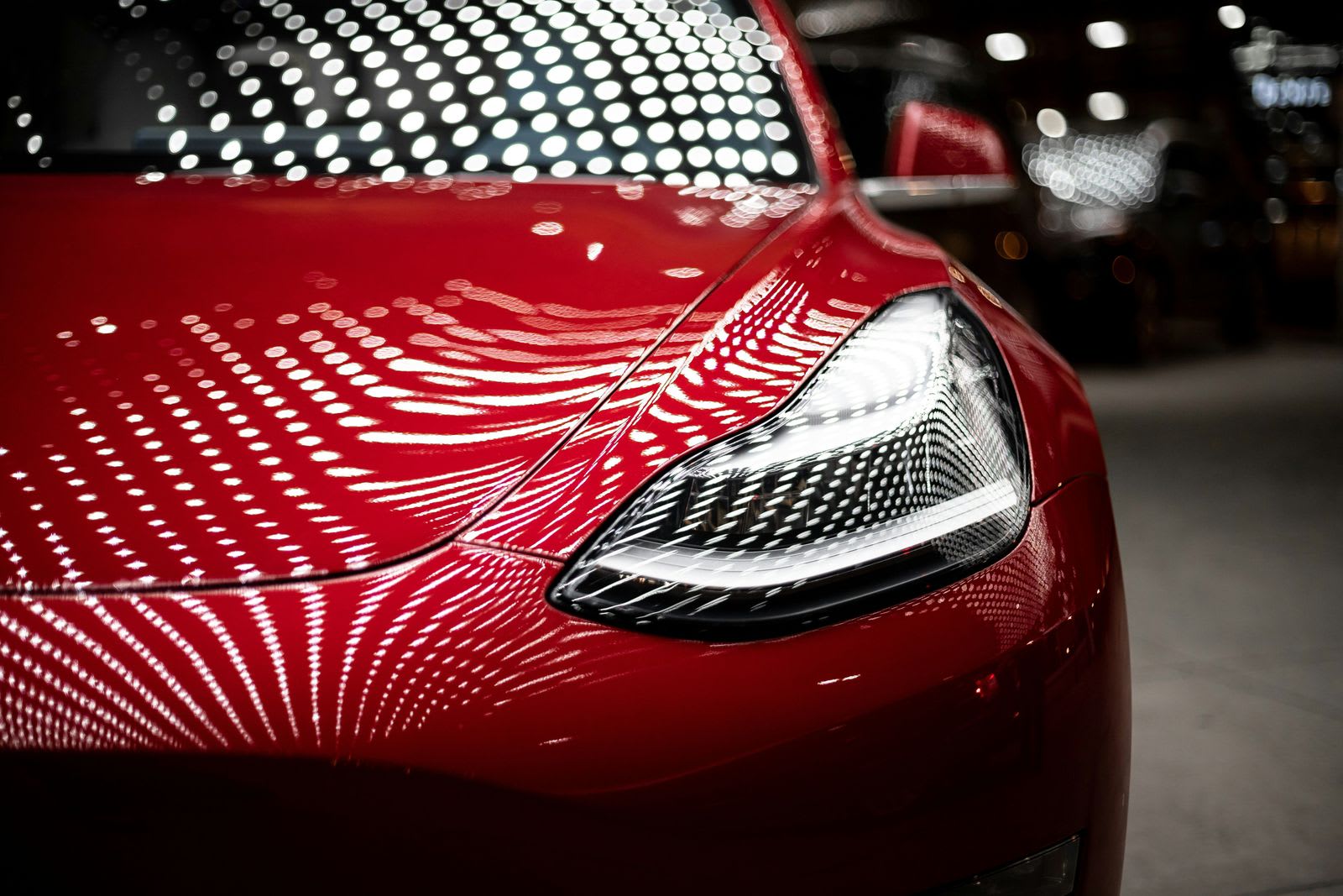 Red electric vehicle (EV)