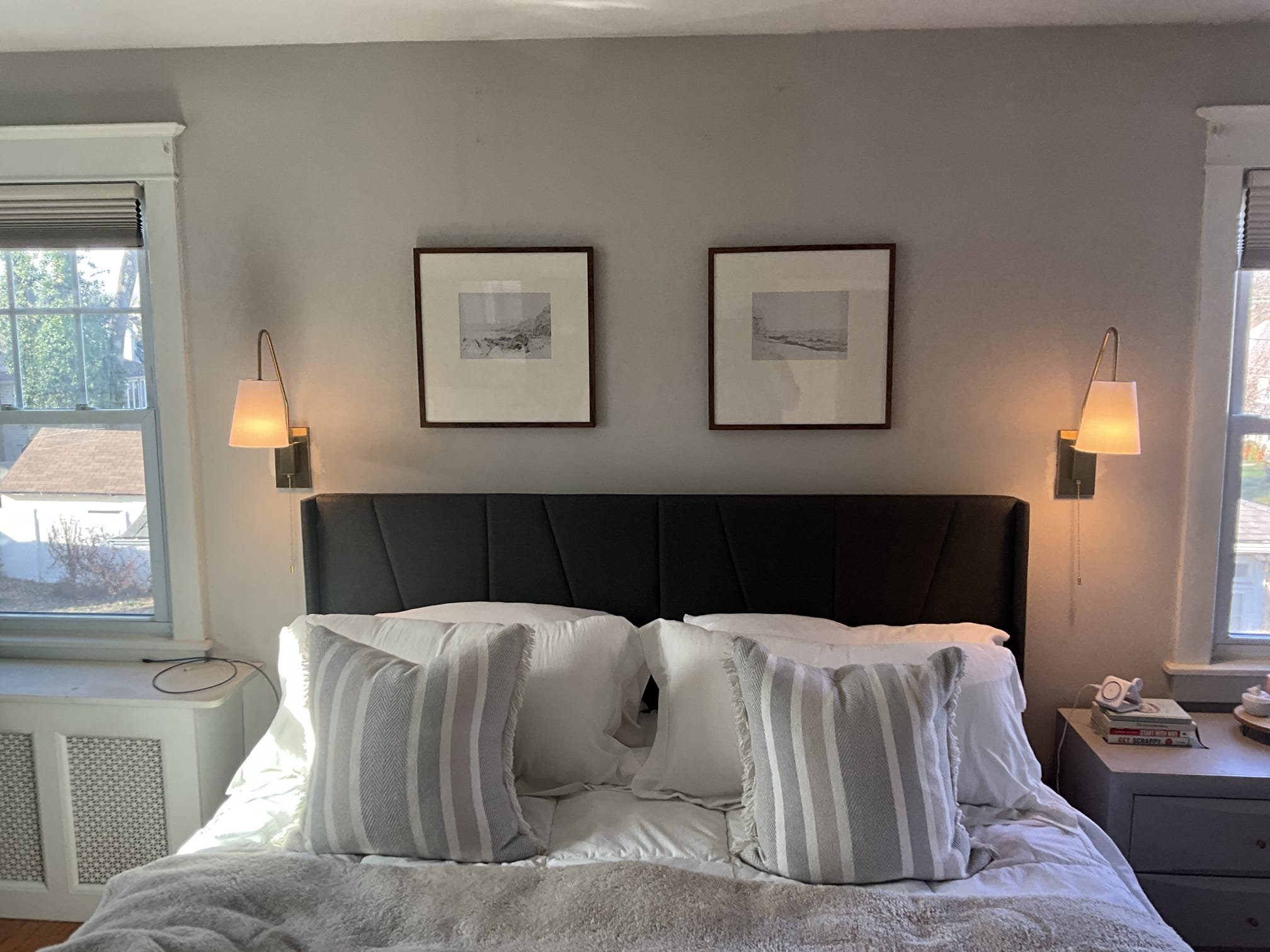 Installed bedroom wall sconces in Drexel Hill