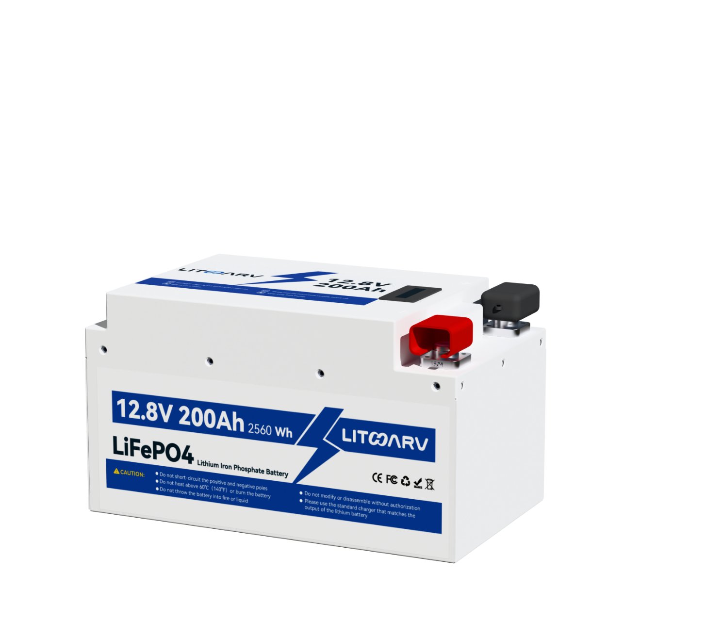 12.8V 2.56KWH 200Ah LiFePO4 Battery
