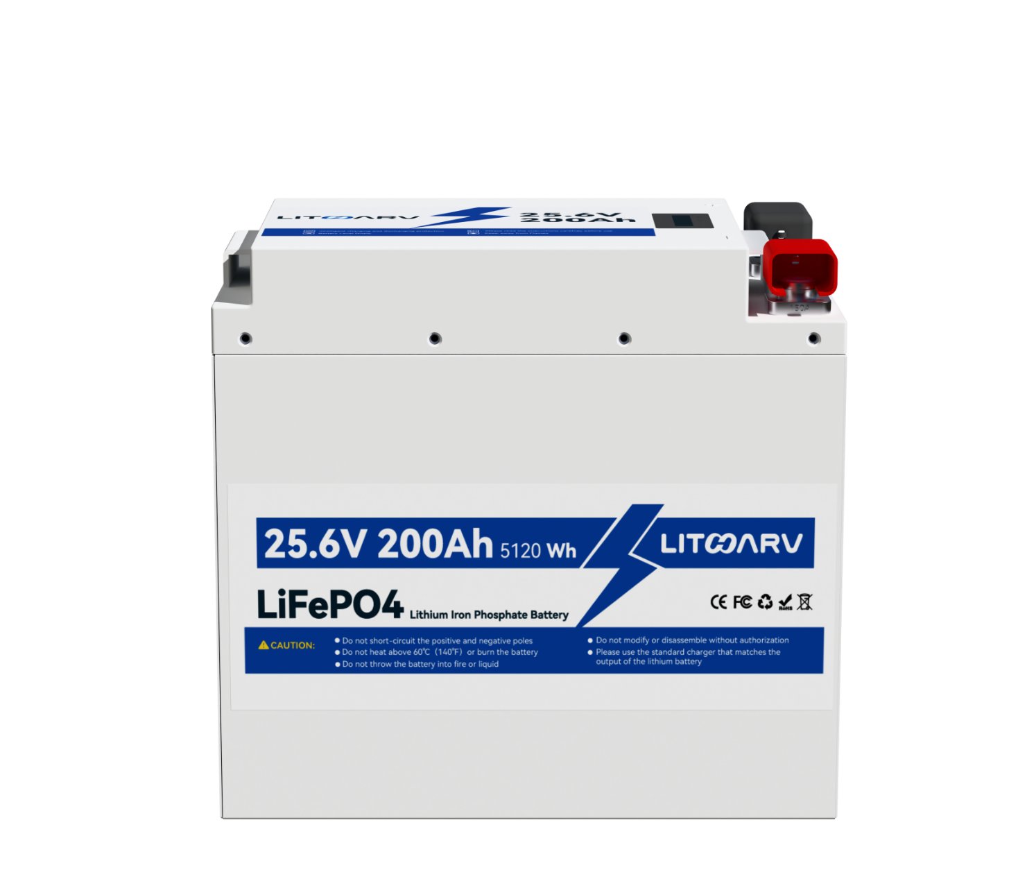 25.6V 5.12KWH 200Ah LiFePO4 Battery