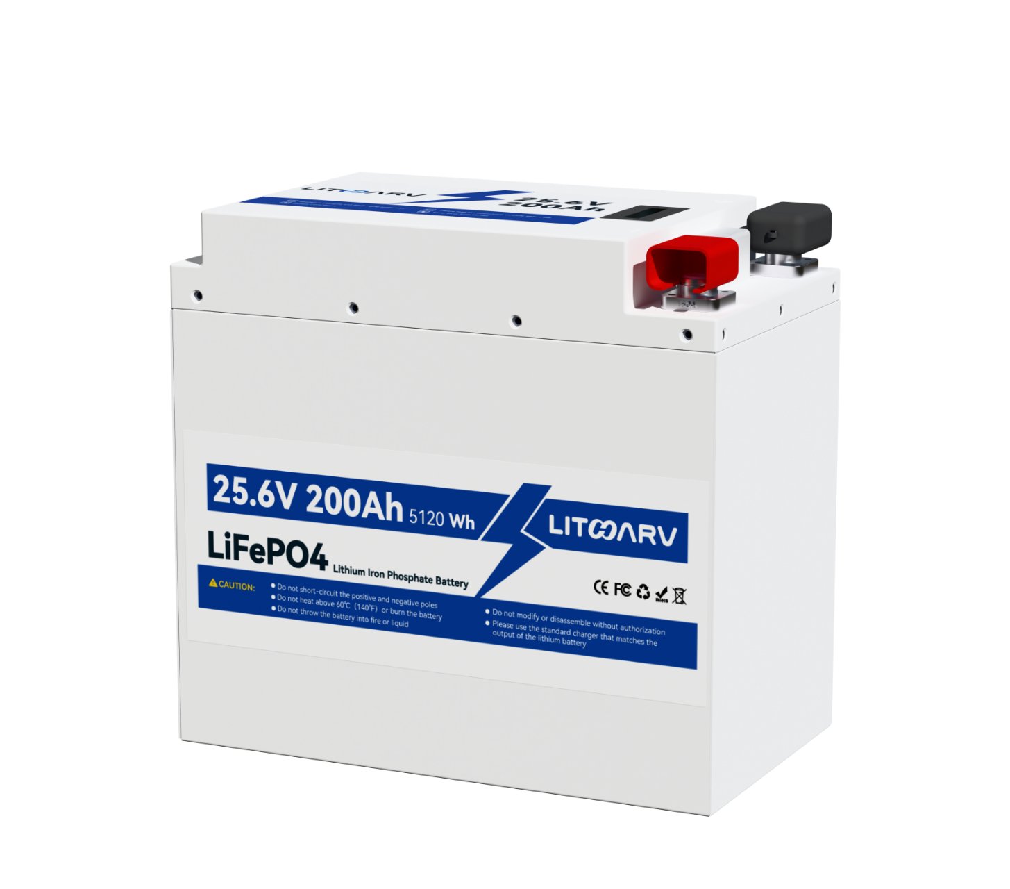 25.6V 5.12KWH 200Ah LiFePO4 Battery