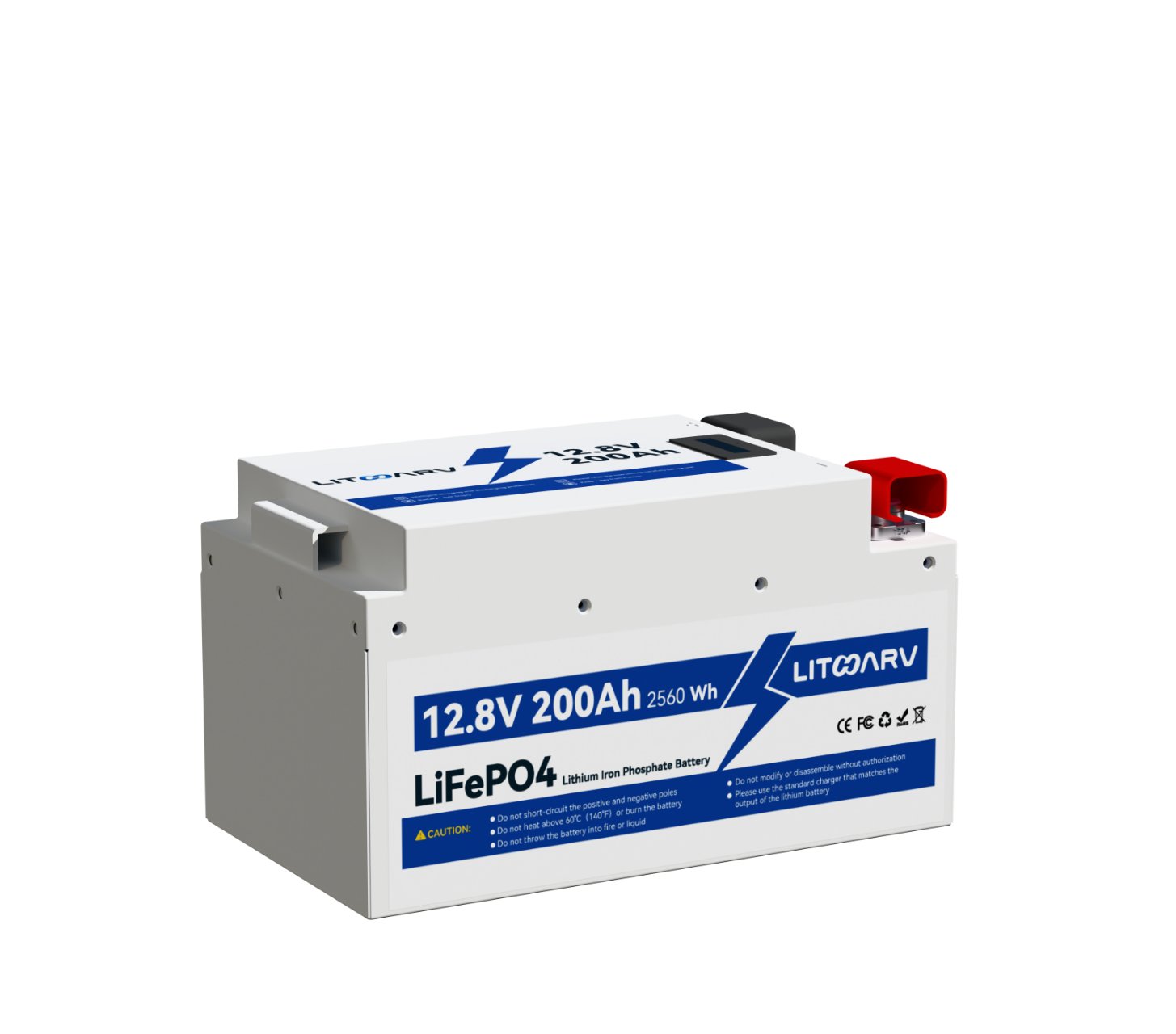 12.8V 2.56KWH 200Ah LiFePO4 Battery