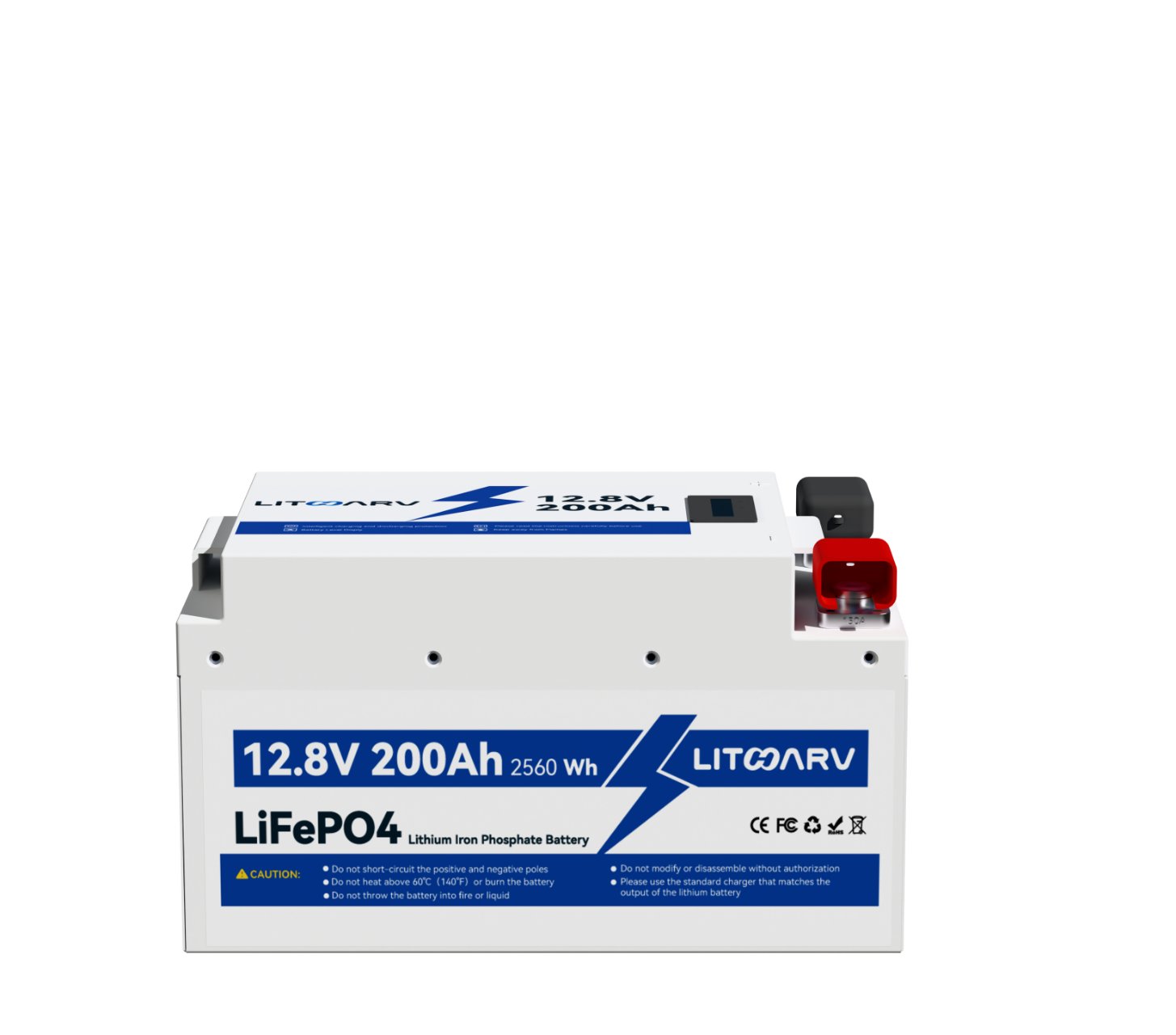 12.8V 2.56KWH 200Ah LiFePO4 Battery