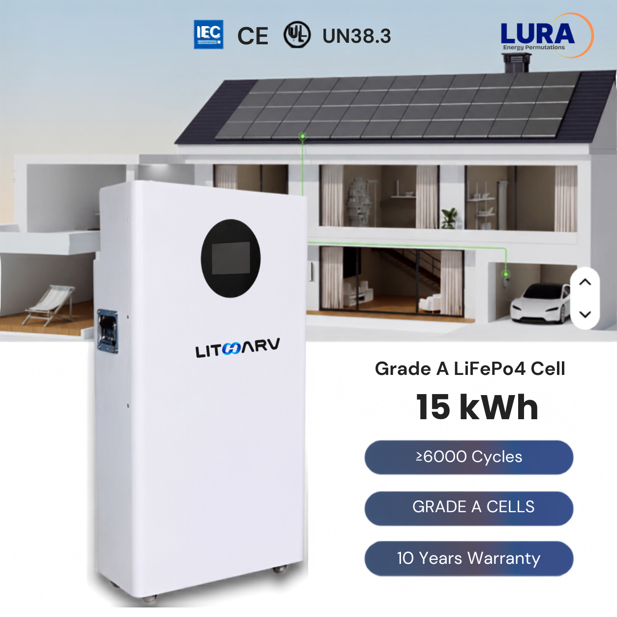 51.2V 15KWH LiFePO4 Battery
