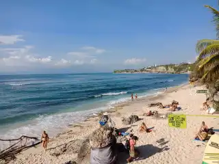 Dreamland Beach surf break and beach location in Bali