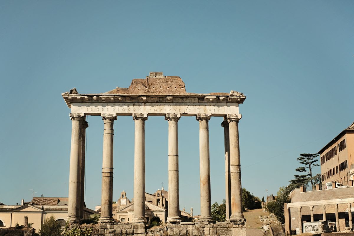 Classical columns at a Roman site
