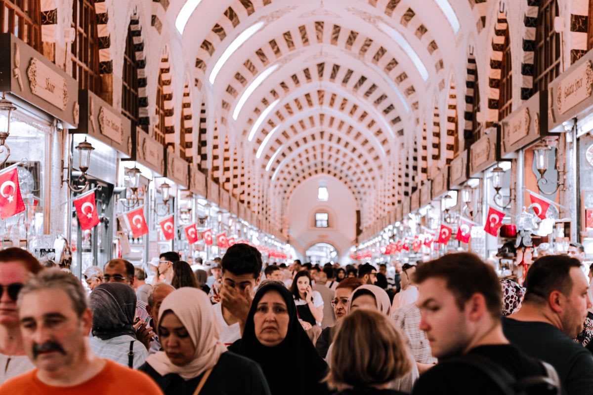 A market street in Istanbul