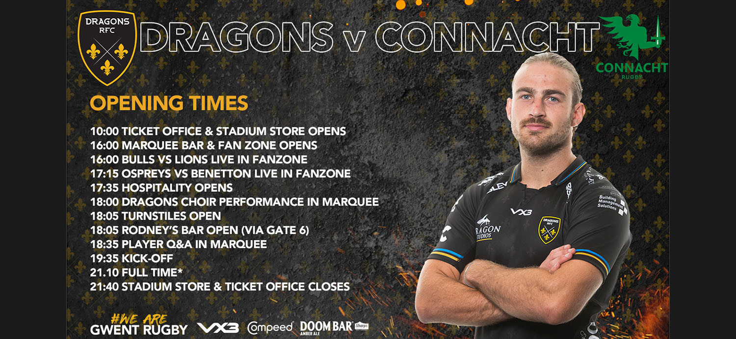 Dragon News Matchday Guide vs Connacht Rugby